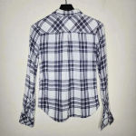 Rails  Black and White Plaid Windowpane long sleeve‎ Top Size XS​ Photo 1