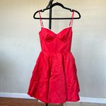 House Of CB  size M Regular Minimoiselle' Holly‎ Red Satin Tulle Mini Dress Photo 3