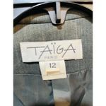 Taiga Paris Trench Coat Jacket Charcoal color size 12 Excellent condition. Photo 3