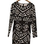 Parker  Aztec‎ Bodycon Stretch Knit Dress
Metallic Dark Gray White Size Small Photo 3