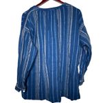 Ralph Lauren Polo  Long Sleeve Alexia Blue Stripe blouse sz S Photo 1