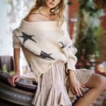 Aakaa  Starry Night Sweater Fairy Chunky Cozy Long Sleeve Sweater Size M Photo 0