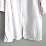 Loti Fashion Smocked Robe Full Zip Light Pink Terrycloth Housecoat Embroidered Size M Photo 3