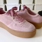 Sandro  Paris Camille Suede Flatform Sneakers in Rose Size 40 Retail $430 Photo 5