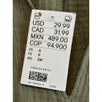 H&M NWT Muslin Dress 100% Cotton Khaki Green Gauzy Size Small Boho Beachy New Photo 2