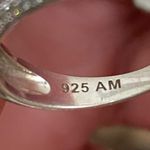 Vintage 925 AM Signed Sterling Silver CZ Solitaire Engagement Ring Size 7 Photo 13