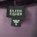 Eileen Fisher  Plum Purple Silk Velvet Open Front Duster Cardigan Small Photo 3
