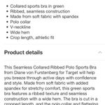 Diane Von Furstenberg NWOT  DVFx target Seamless Collared Ribbed Polo XS Photo 4