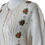Vintage Knit Cardigan Sweater White Size L Photo 1
