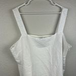 J.Crew  Women's White Linen Blend Tank Top Squareneck Lined CA207 Photo 1