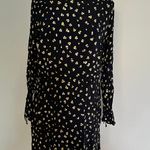 H&M Navy Blue White Yellow Longsleeve Floral Dress Photo 0