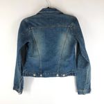 VERO MODA Womens Denim Jacket Vintage Retro Trucker Medium Wash Fading US M Photo 2