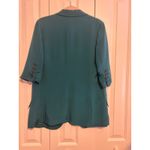 Elizabeth and James  Teal Silk Blend Three Quarter Sleeve Blazer Jacket Size 10 Photo 8