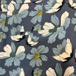 Loft  Outlet Blue‎ Floral Pleated Soft Shorts Size 8 Photo 4