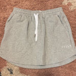 P’tula Womens XS Gray Pull On Mini Skirt Cozy Active Drawstring Pockets Photo 0