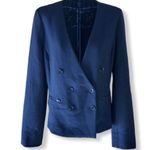 Gap  Double-breasted V-neck Rayon Blend Blazer Navy Size 10 Photo 0