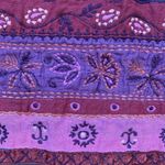 Vintage 90s Denim Jacket Pink Trim Medium Wash Floral Printed Shacket Large Blue Photo 9