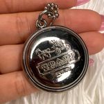Coach RARE 1.5"  Medallion Round Hang Tag Bag Charm Key Fob Silver Metal Photo 1