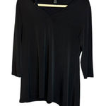 Clara Sun Woo Blouse Women's Size Medium Business office Black Photo 0