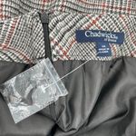 Chadwick's Classic Wool Skirt Gray Red Houndstooth Plaid Straight Pencil Size 8 Photo 5