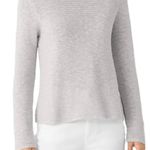 Ann Taylor LOFT Gray Crocheted Knit Sweater Photo 0
