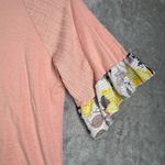 Haley & Co Shirt Orange Floral Ruffle Sleeve Top Blouse Boho Feminine Size Small Pink Photo 5