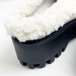 JF Edie Cream Flatform Faux Fur Trim Lug Sole Slip On Mules, Size 8.5 Photo 7