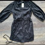 A New Day  Women's 3/4 Sleeve Mini Button Shirt Dress Lightweight Black XS Photo 0