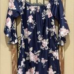 Boutique navy mini dress with flowers Photo 1