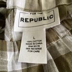 FOR THE REPUBLIC  Gingham Halter in Olive Sz L NWT Photo 5