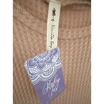 Vanilla Bay Tan Waffle Aztec Inset Shoulder Long Sleeve Top Women's SZ Large NWT Photo 7