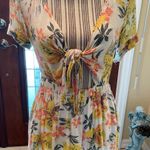 Free People Lilly Combo Part Time Lover Front Tie Mini Dress size 4 Photo 0