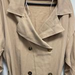 ZARA  trench dress tan medium lightweight w gold buttons Photo 2