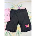 SheIn  Curve Pink "Let Them" Graphic Tee & Black Butterfly Biker Shorts Set 3XL Photo 8