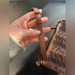 Chico's Crisscross Crossbody Leather Bag Brown and Black Cord Photo 12