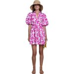 Olivia James The Label Daphne Dress in Spring Shadow Rose Violet Pink Size L Photo 1