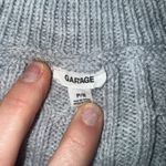 Garage Lightweight Grey Cable Knit Quarter Zip Sweater Women's Size S Photo 6