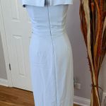 BHLDN Thompson Off Shoulder Crepe Dress High Low Split Fit Bodice Pencil Pleated Evening Formal Pastel Photo 5