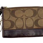 Coach Brown Signature Canvas Cardholder / Coin Purse Photo 0