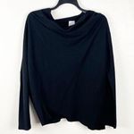 LOTUS EATERS Black Daffodil High Neckline Side Rear Slits Long Sleeve Top Small Photo 0