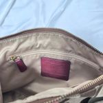 Coach Colette Signature Shoulder Bag Red Brown Leather Jacquard F23072 East West Photo 11