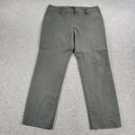 Talbots  Womens Pants 12 Army Green Stright Leg Pocket Stretch Casual Office Work Photo 10