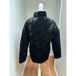 BLANK NYC NEW Crushed Velvet Black Puffer Jacket size Small Photo 4