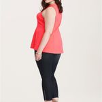 Torrid  Coral Vneck Sleeveless Peplum Tank Top 4 4X Photo 1