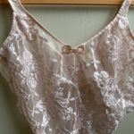Victoria's Secret VINTAGE  Pink Lace Thing Gold Crown Label Lace Teddy Size M Photo 2