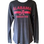 ALABAMA Crimson Tide Football NCAA Thermal Red Gray Pullover Tunic Top ~ MEDIUM Photo 1