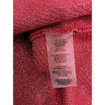 Womans Villa Milano Red Silver Long Sleeve Pullover Oversized Sweater XL NWT Photo 4