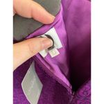 Anthropologie HD In Paris Brocade A-Line Skirt Purple Floral Embroidered Size 10 Photo 5