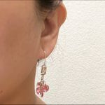 Handmade Crystallized Swarovski Crystal Light Rose Earrings Photo 2