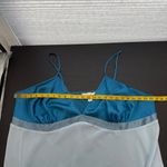 Cacique  Blue Colorblock Sheer Satin Chiffon Slip Plus Size 26 HEAVILY FLAWED Photo 14